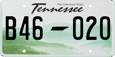 TN license plate B4602O