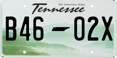 TN license plate B4602X