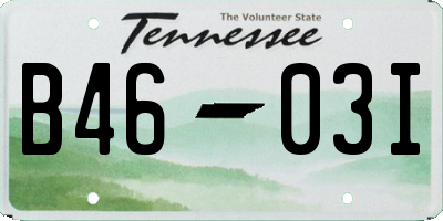 TN license plate B4603I