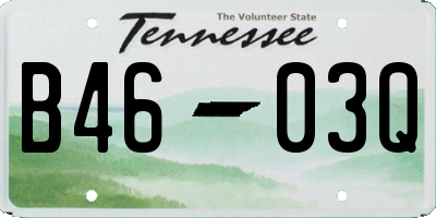 TN license plate B4603Q