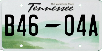TN license plate B4604A