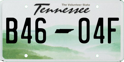 TN license plate B4604F