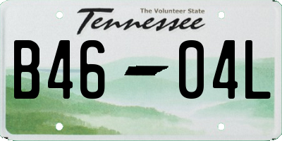 TN license plate B4604L