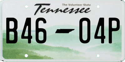 TN license plate B4604P