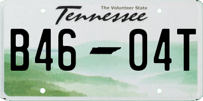 TN license plate B4604T