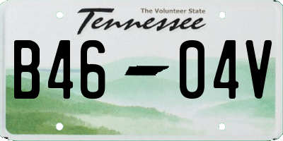 TN license plate B4604V