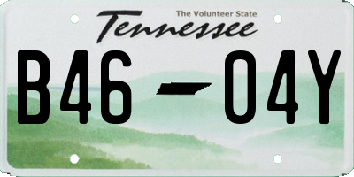 TN license plate B4604Y