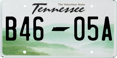 TN license plate B4605A