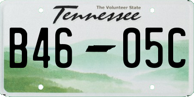 TN license plate B4605C