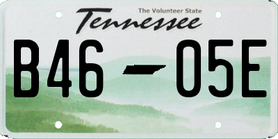 TN license plate B4605E