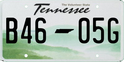 TN license plate B4605G
