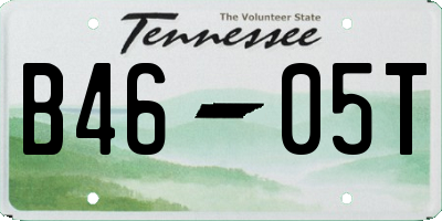 TN license plate B4605T