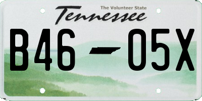 TN license plate B4605X