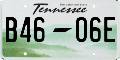 TN license plate B4606E
