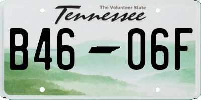 TN license plate B4606F