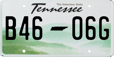 TN license plate B4606G