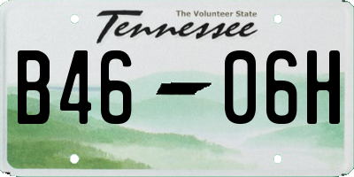TN license plate B4606H