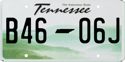 TN license plate B4606J