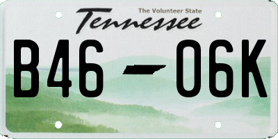 TN license plate B4606K