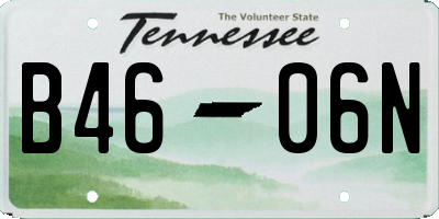 TN license plate B4606N