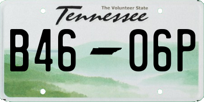 TN license plate B4606P