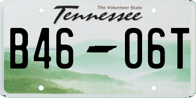 TN license plate B4606T