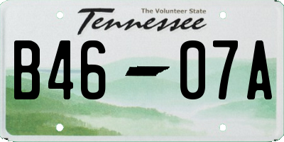 TN license plate B4607A