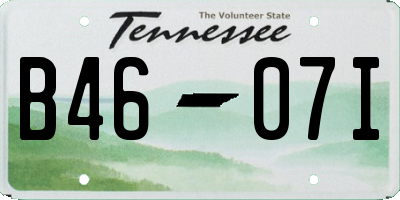 TN license plate B4607I