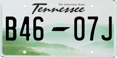 TN license plate B4607J