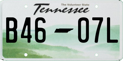 TN license plate B4607L