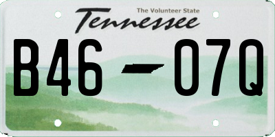 TN license plate B4607Q
