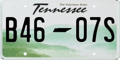 TN license plate B4607S