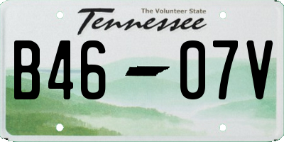 TN license plate B4607V