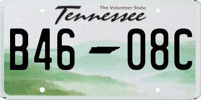 TN license plate B4608C
