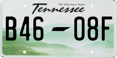 TN license plate B4608F