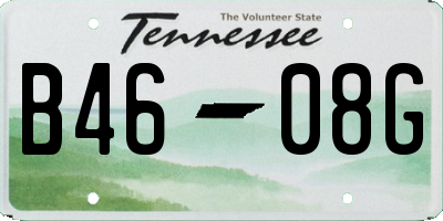 TN license plate B4608G