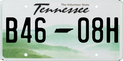 TN license plate B4608H