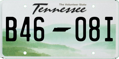 TN license plate B4608I