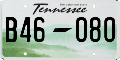 TN license plate B4608O