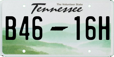 TN license plate B4616H