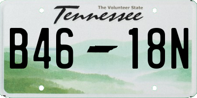 TN license plate B4618N
