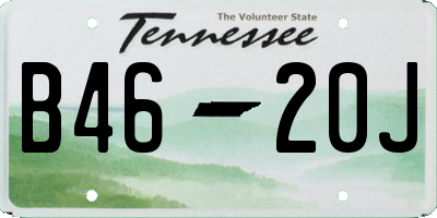 TN license plate B4620J