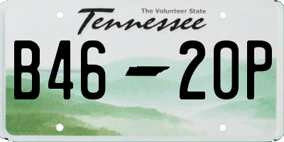 TN license plate B4620P