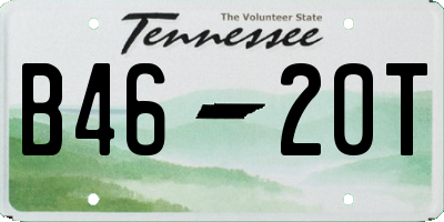 TN license plate B4620T