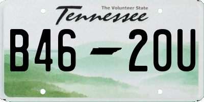 TN license plate B4620U