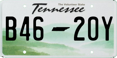 TN license plate B4620Y