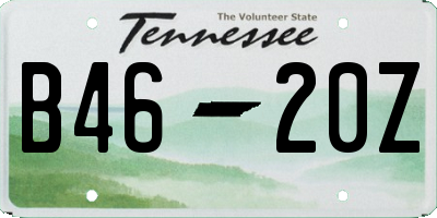 TN license plate B4620Z