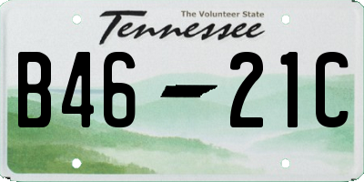 TN license plate B4621C