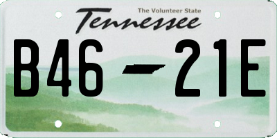 TN license plate B4621E