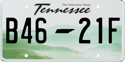 TN license plate B4621F